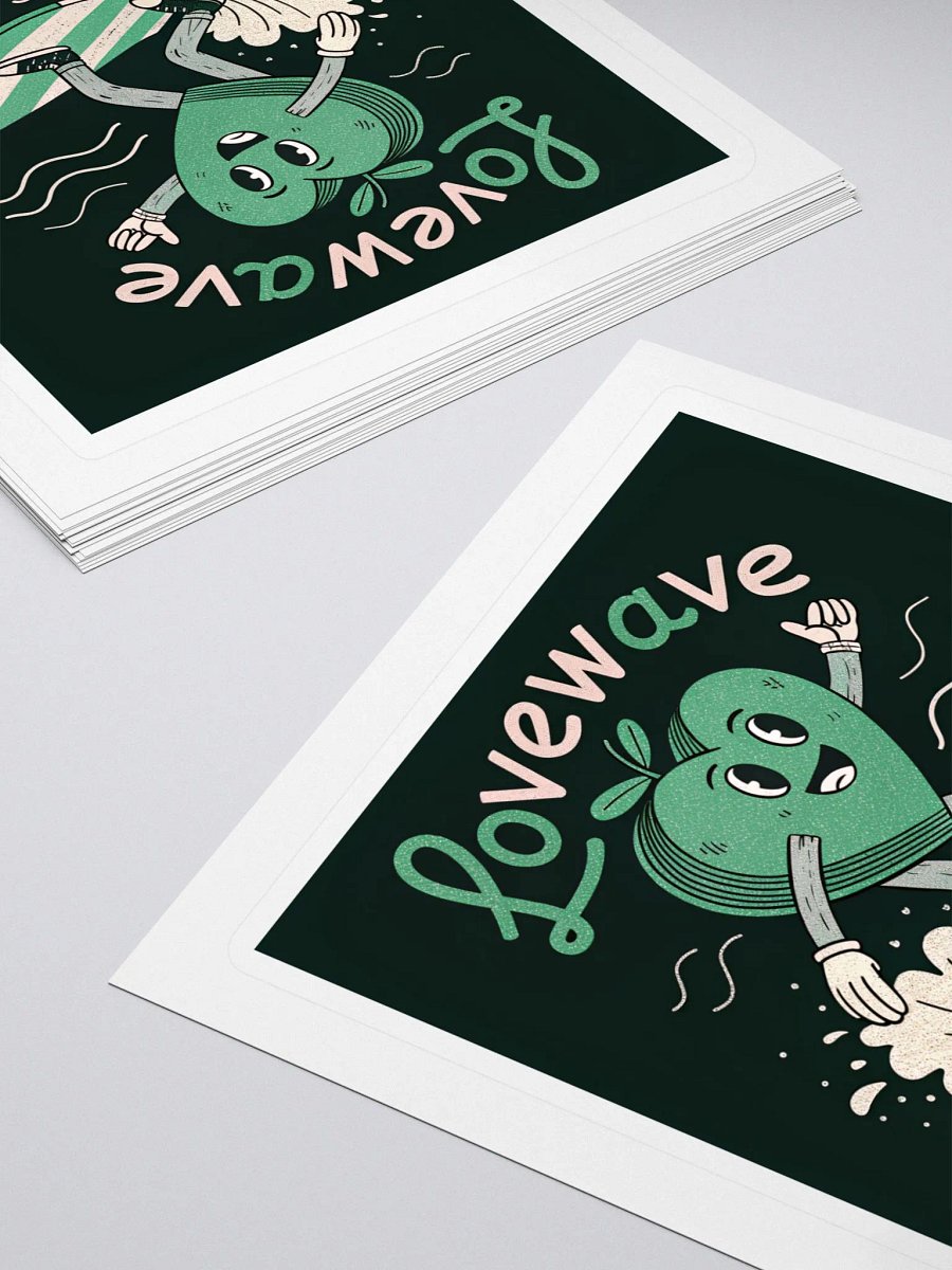 Lovewave Heart Surf Stickers product image (4)