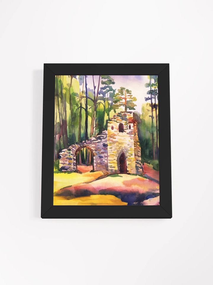 Enchanted Ruins Forest Watercolor Poster - Medieval Building product image (1)