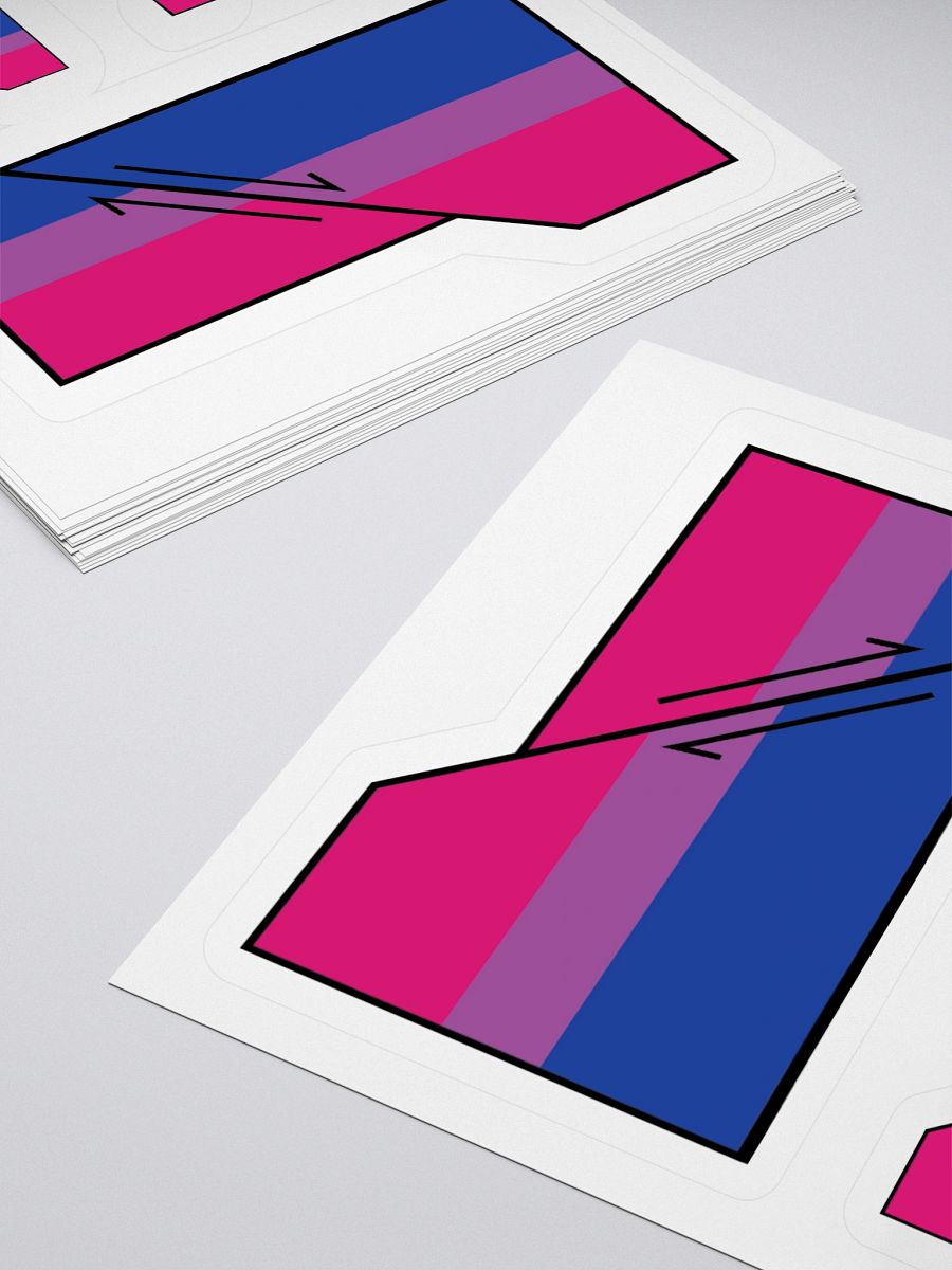 Faulted Pride Flags- Bi Sticker product image (4)