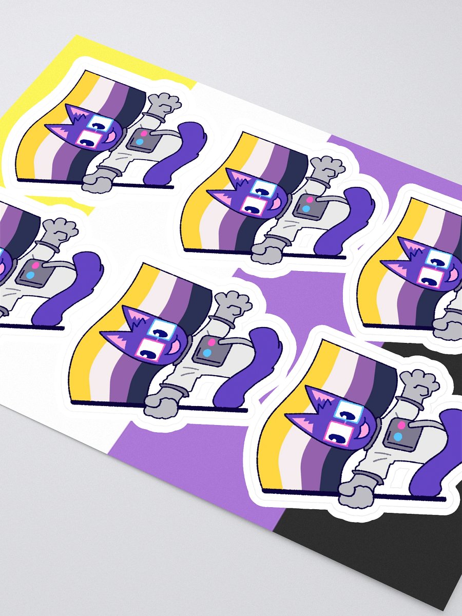 non-binary pride kaykay sticker sheet product image (2)