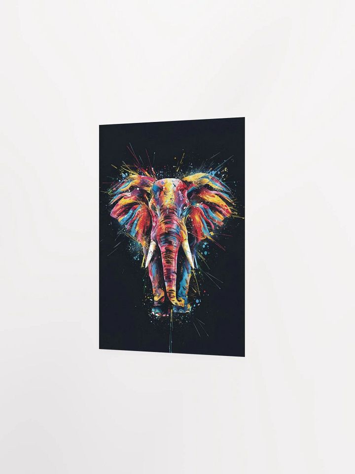 Savana Series - Colorful Elephant Wall Art Print, Vibrant Abstract Animal Painting, Home Decor, Large Poster product image (15)