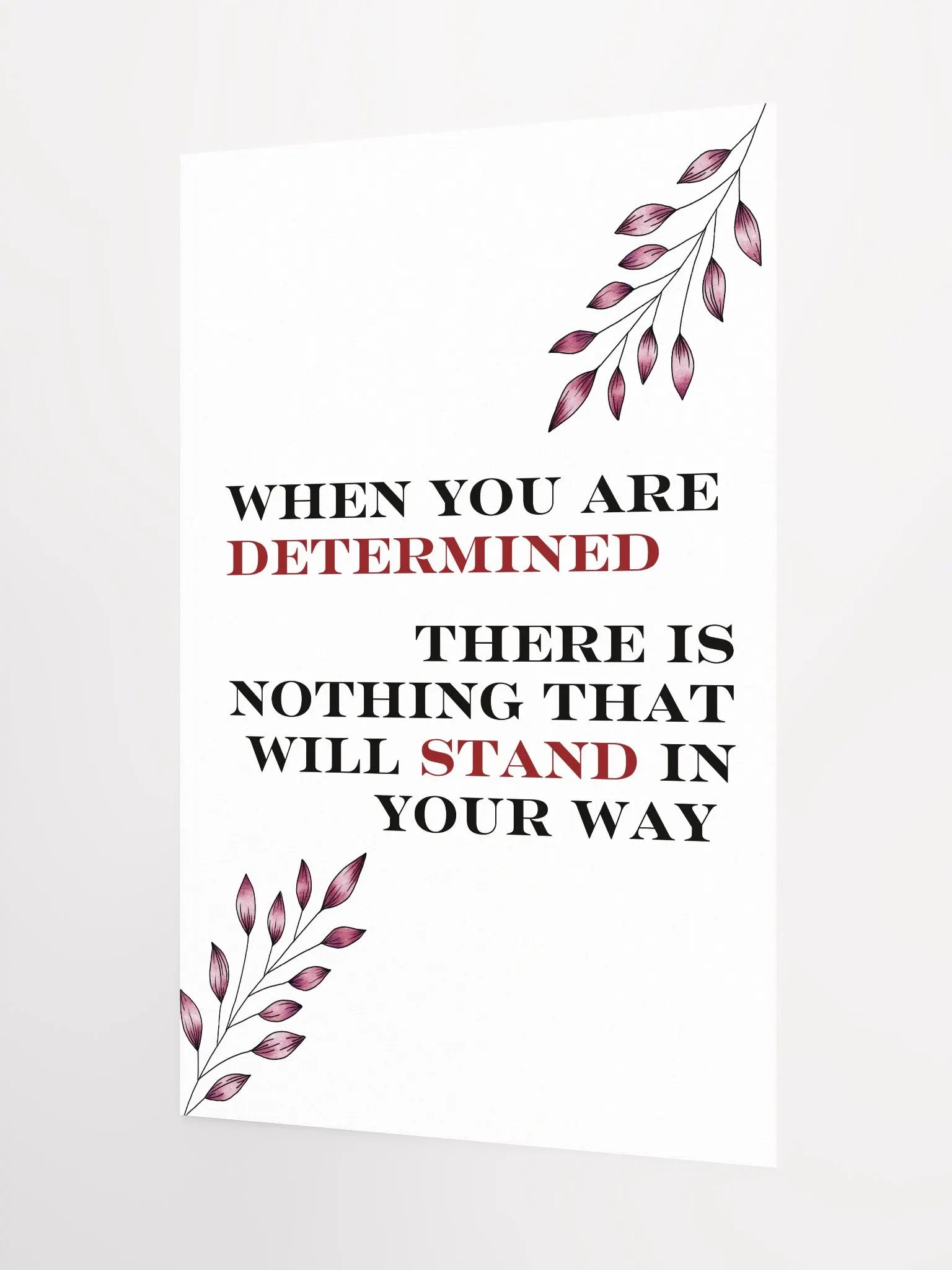 Determined Motivational Quote Poster product image (3)