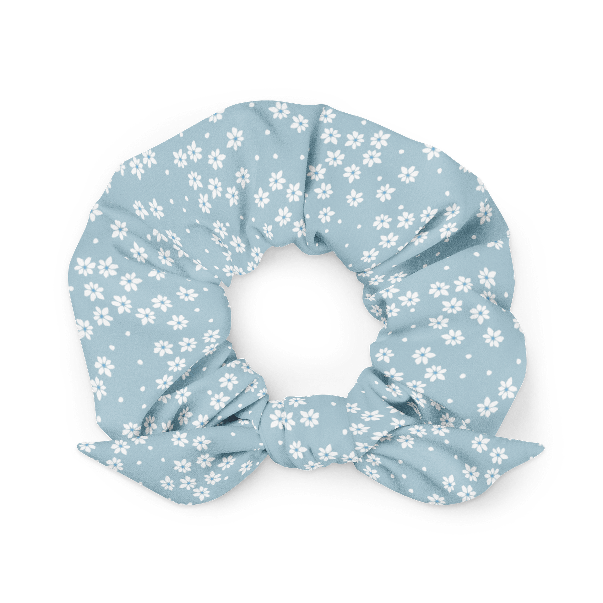 Baby Blue Daisy Bow Scrunchie product image (1)