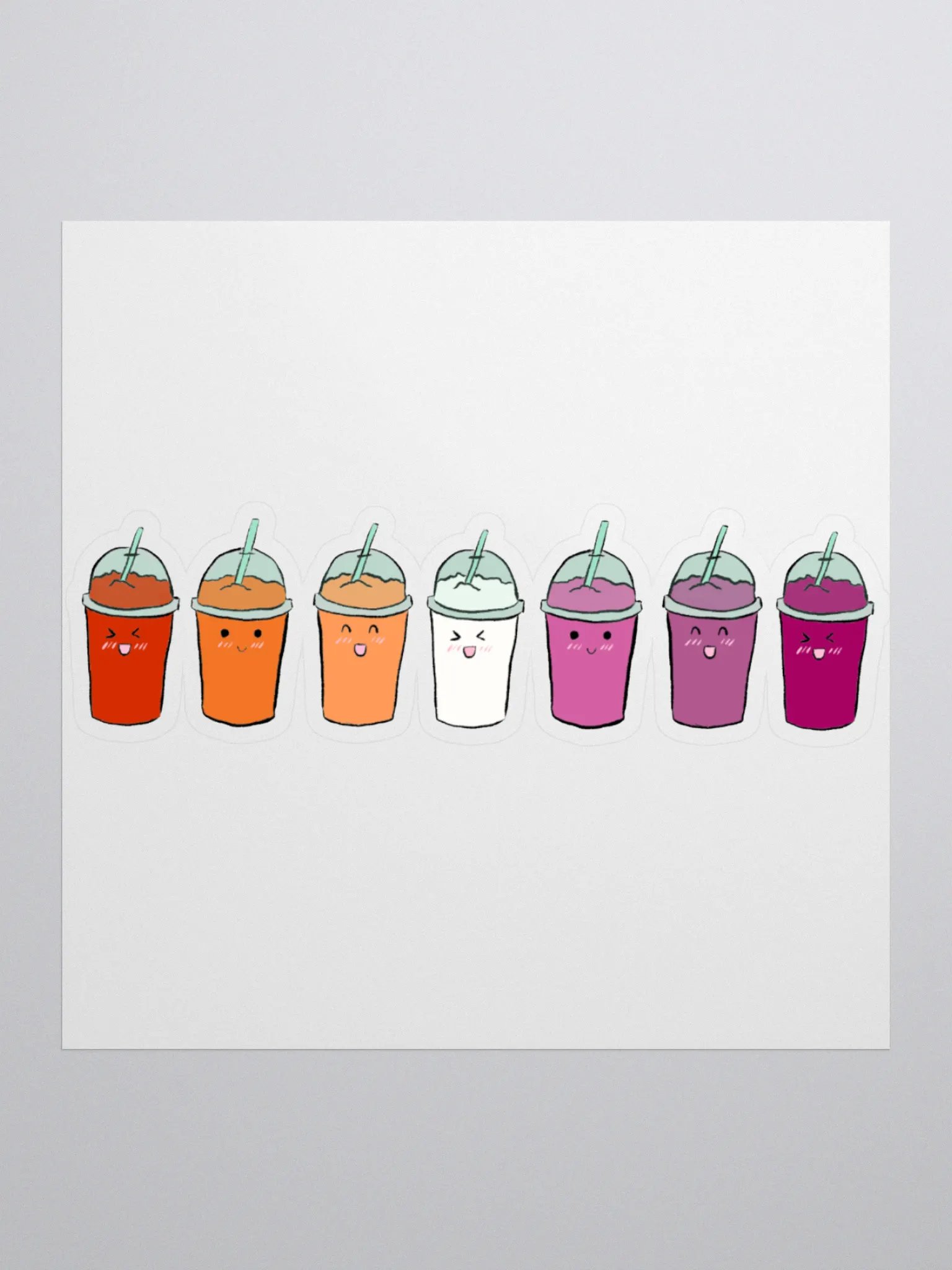 Slushie Buddies: Lesbian Flag Sticker product image (1)