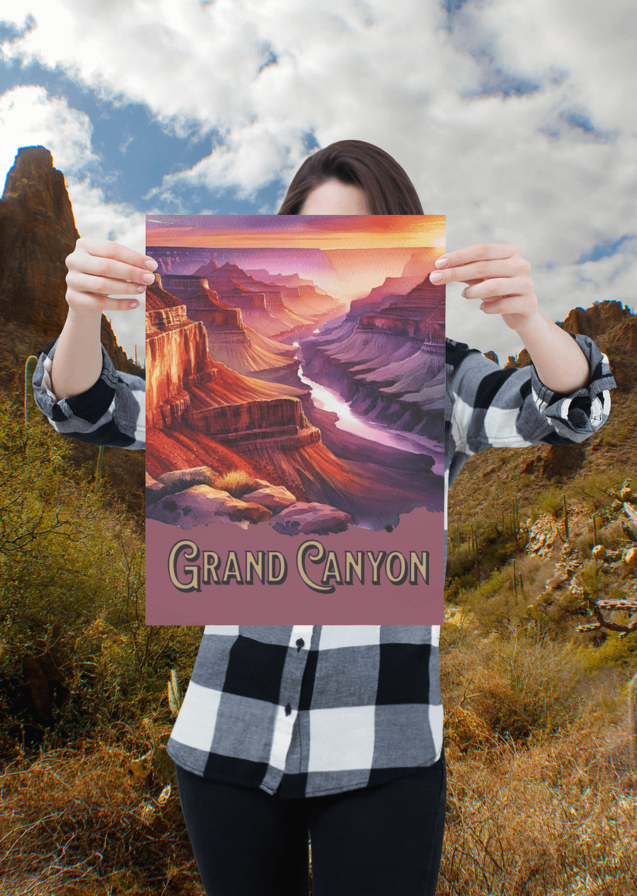 Grand Canyon Watercolor Matte Poster product image (4)