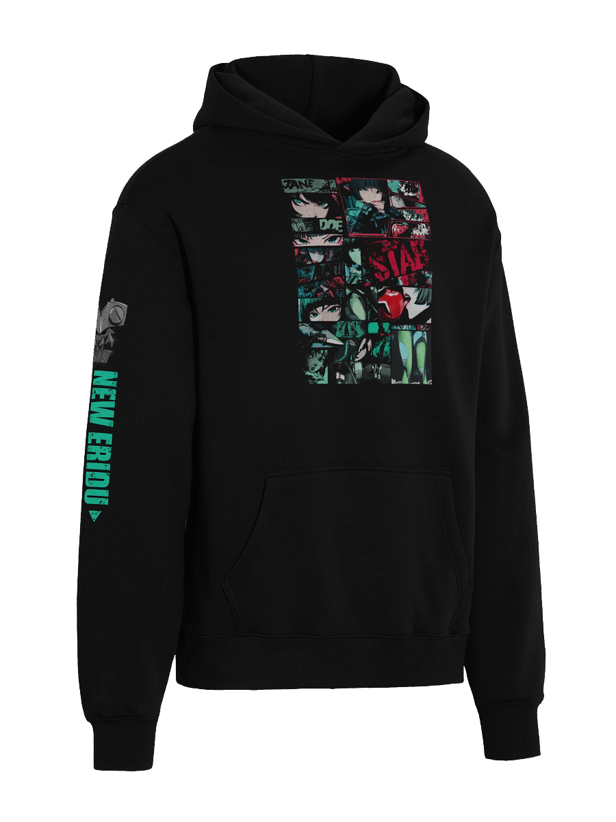3 PRINT Premium Oversized Heavyweight Hoodie Jane Doe STAB! Zenless Zone Zero Design product image (4)
