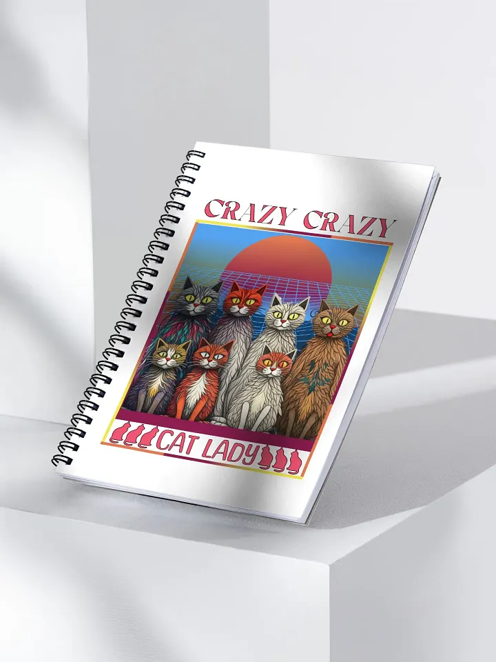 Crazy Crazy Cat Lady Spiral Notebook product image (2)