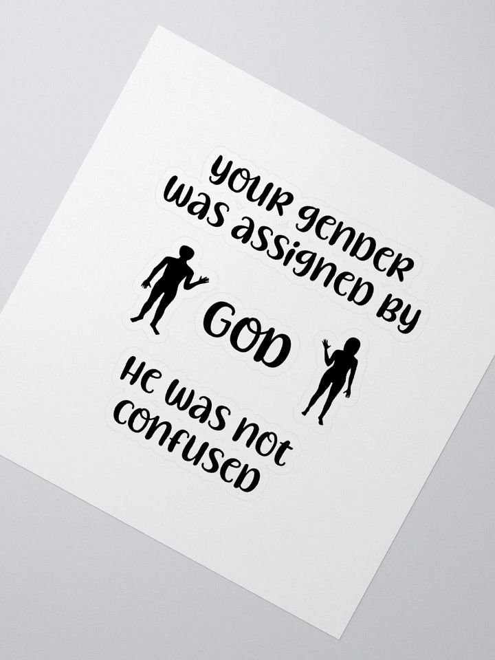 Your Gender Was Assigned by GOD. Vinyl Kiss Cut Stickers product image (4)