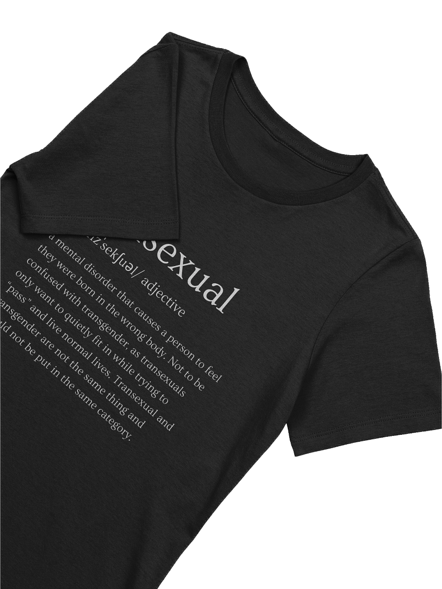 [Buck Angel Shop] Trans Definition - Women's Graphic Tee [white letters] product image (5)