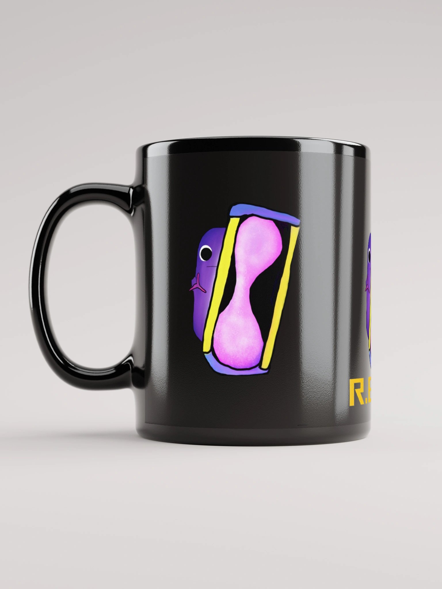 R.E.P.O. Purple Figure Black Glossy Mug drawn by DarkShikixx product image (12)