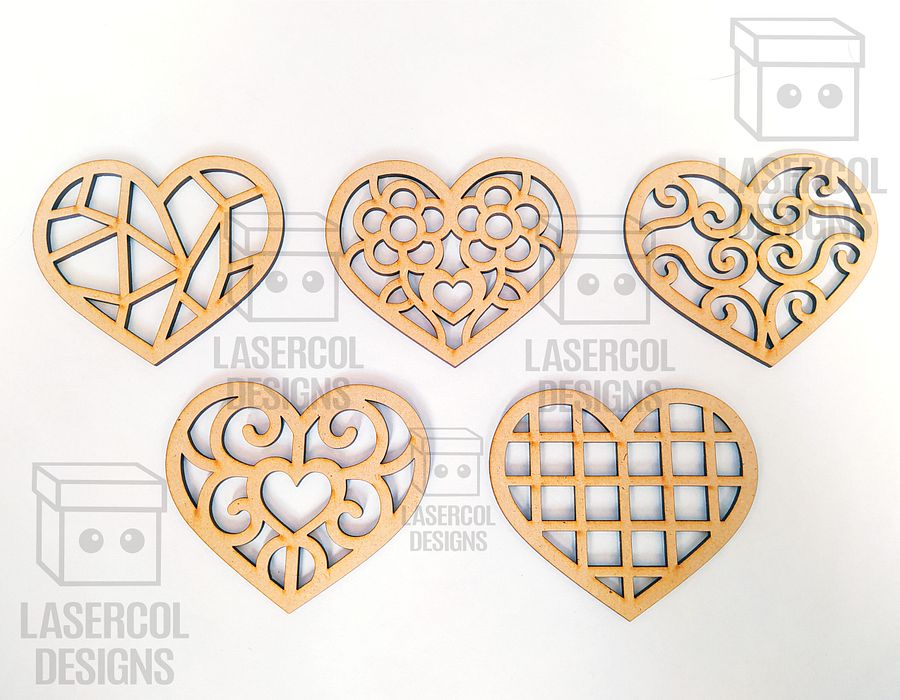 Hearts Set 1 - Laser Cut Files product image (3)