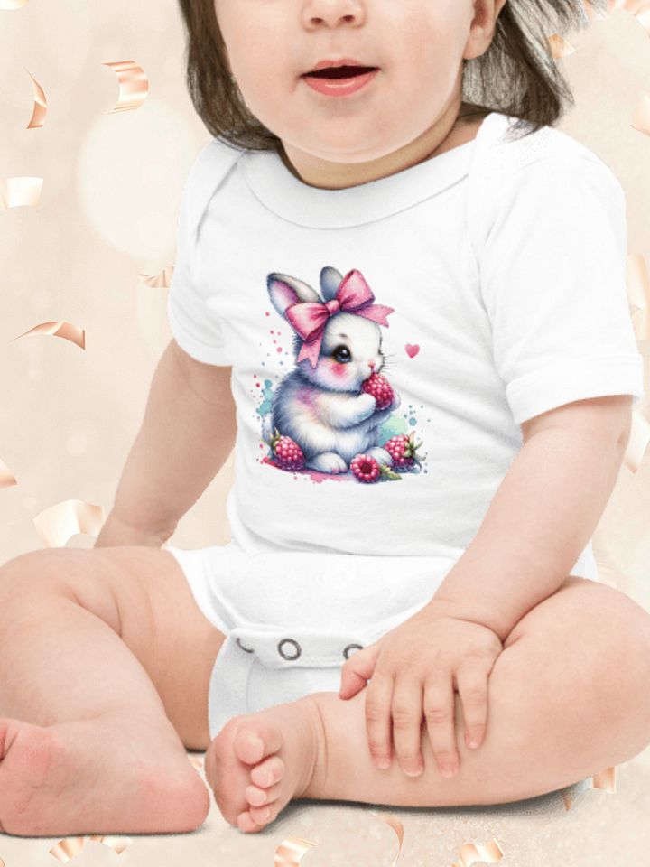 Raspberry Bunny Baby Onesie product image (10)