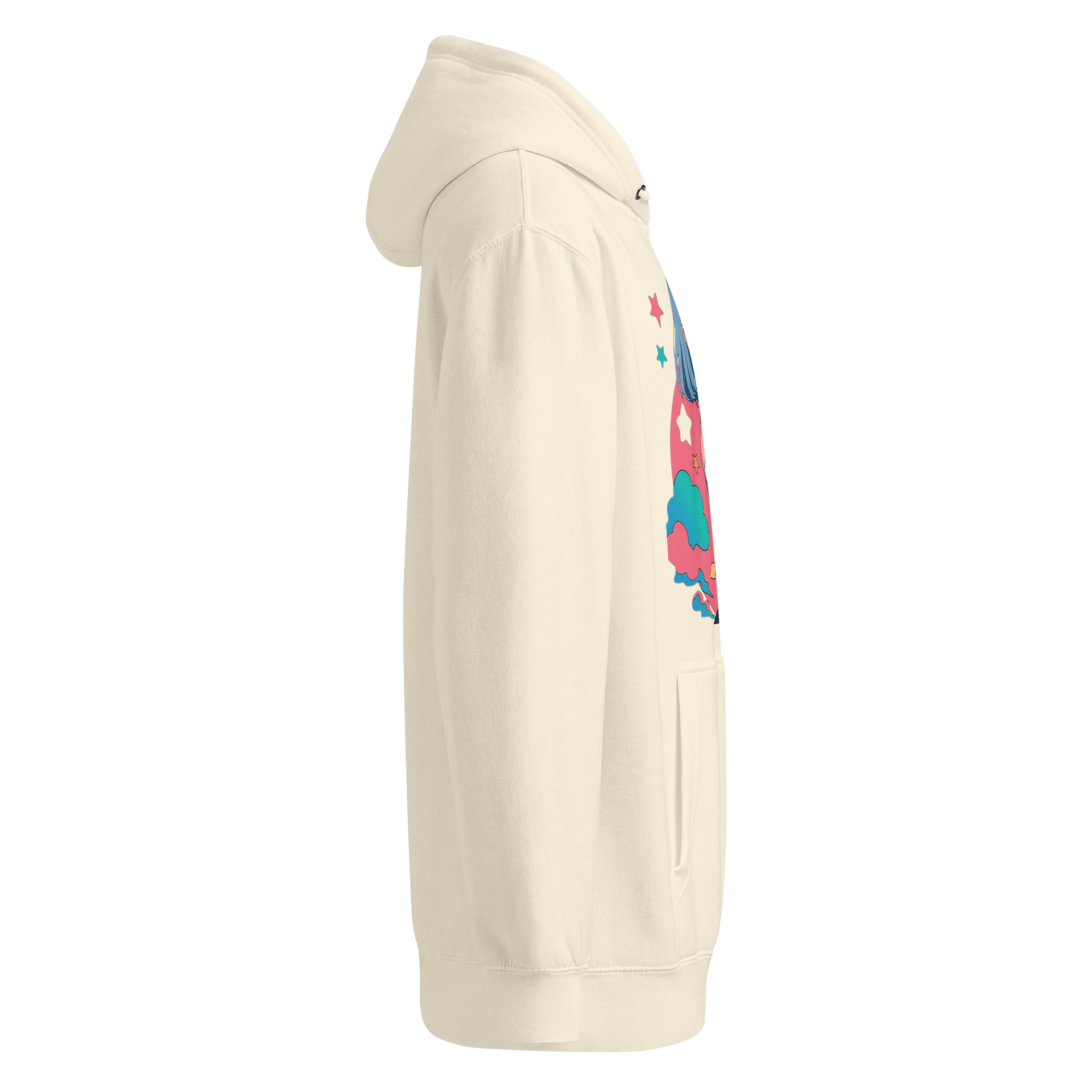 Cosmic Aura Anime Girl Aesthetic Hoodie | Pastel Streetwear Pullover product image (4)