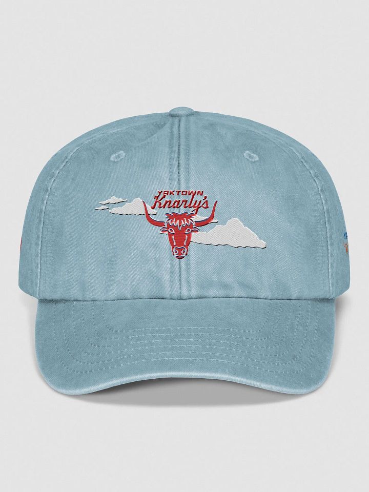 Yaktown Knarly's Dad Cap (Baby Blue/red) product image (1)