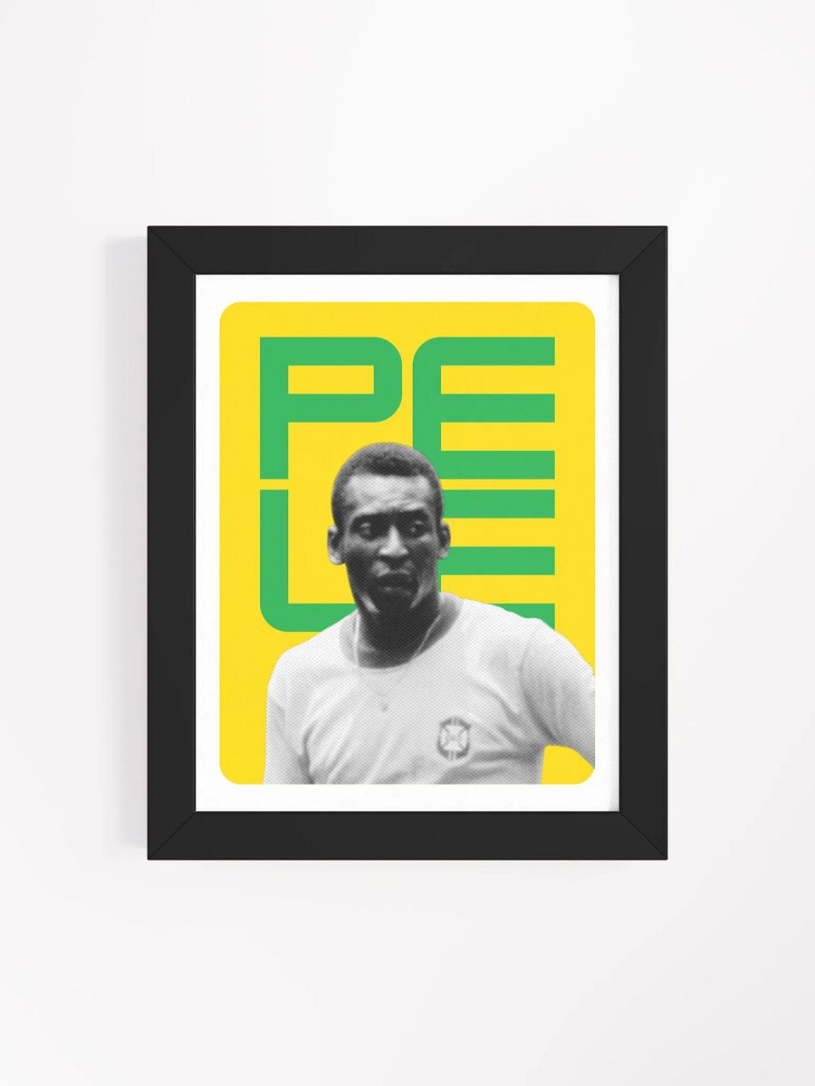 Pele BW Brazil Name Art Framed Print product image (2)
