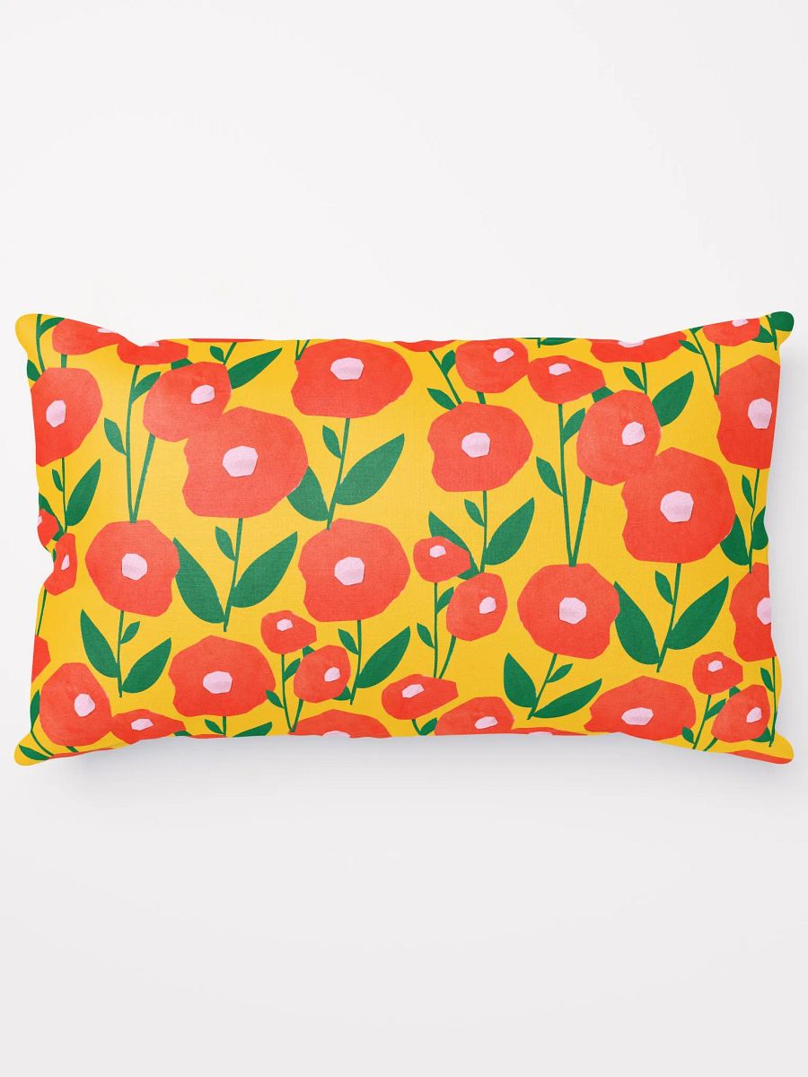 Cheerful Poppy Blooms All-Over Pillow product image (5)