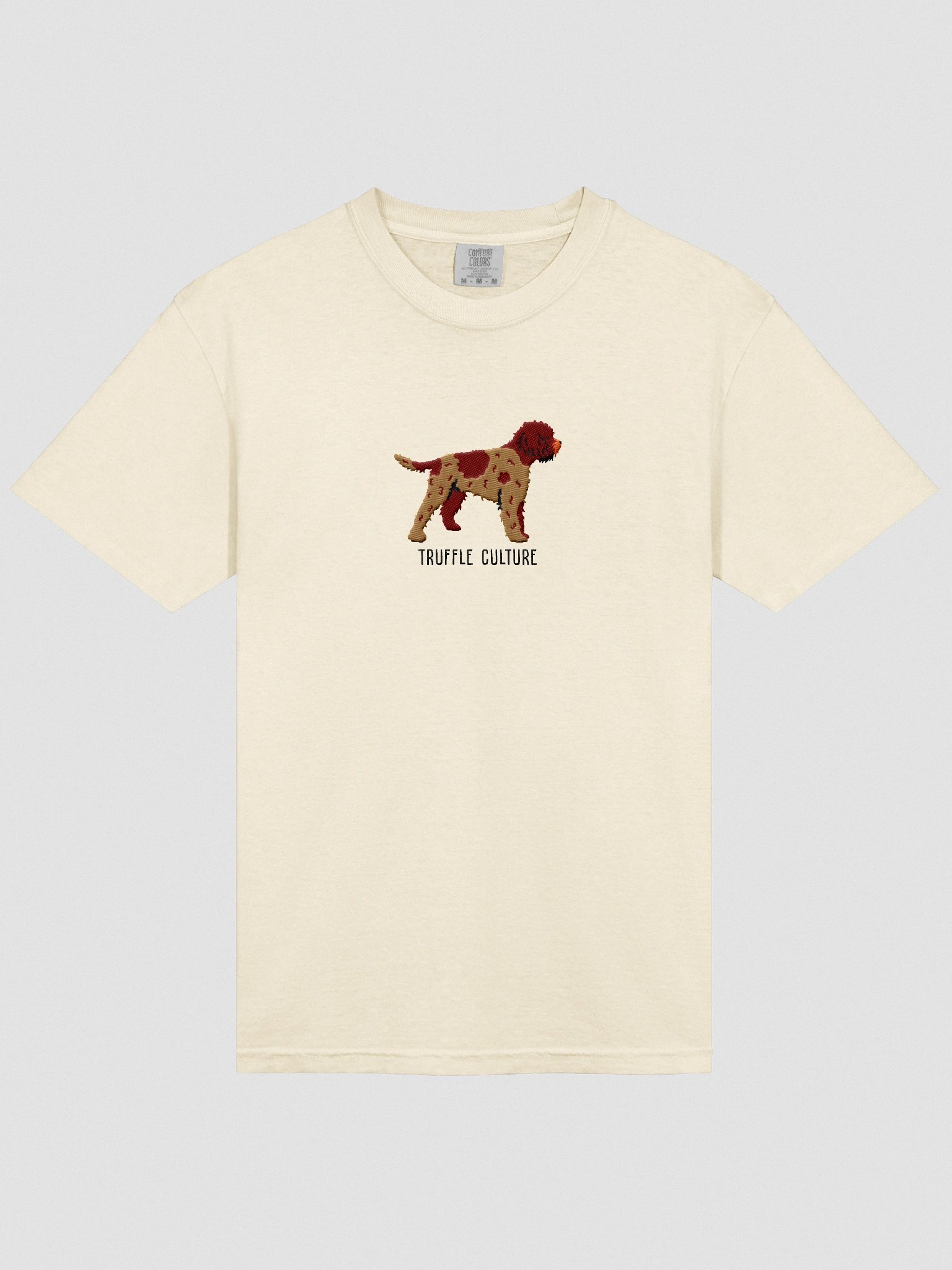 Truffle Culture T-Shirt(Embroidered) of a Lagotto Romagnolo(Liver Roan) product image (6)