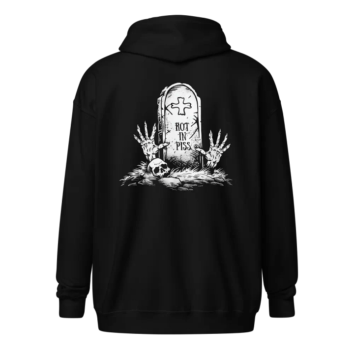 Rot in Piss Gravestone Zipper Hoodie product image (1)