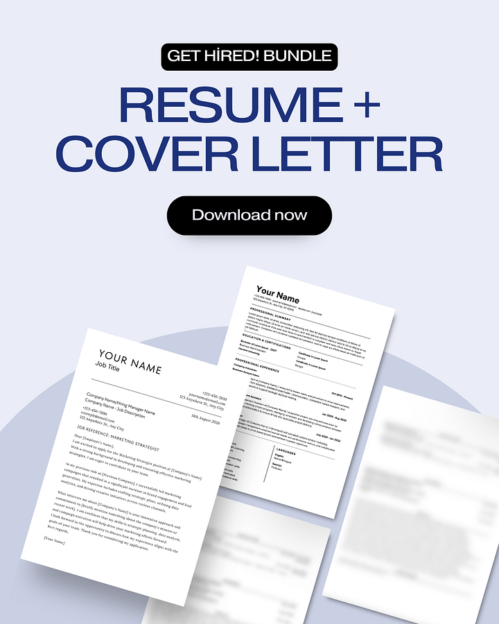 Land Your Dream Job: Premium Resume & Cover Letter Bundle product image (1)