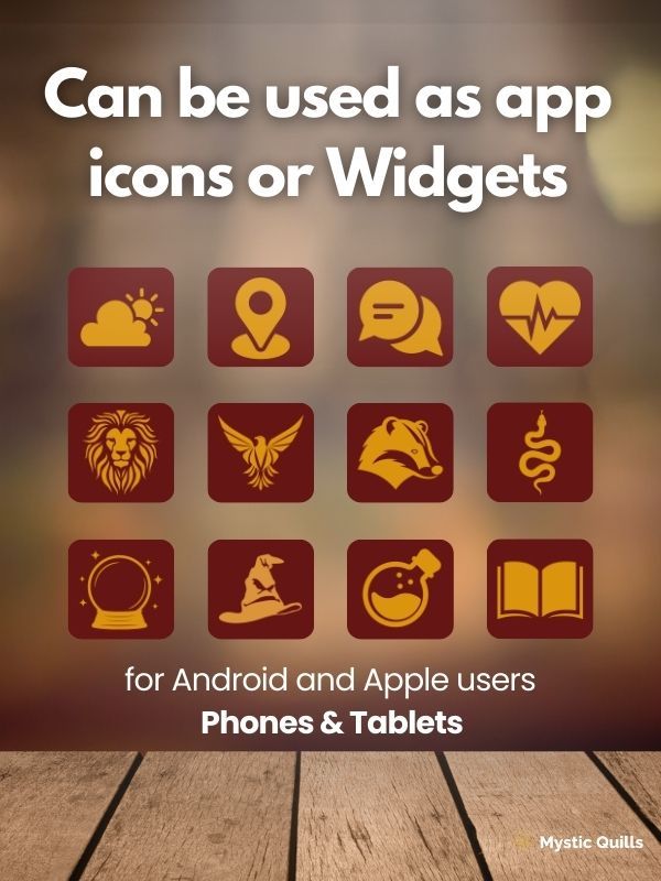 Gryffindor Minimalist App Icon Pack for Phones and Tablets product image (4)