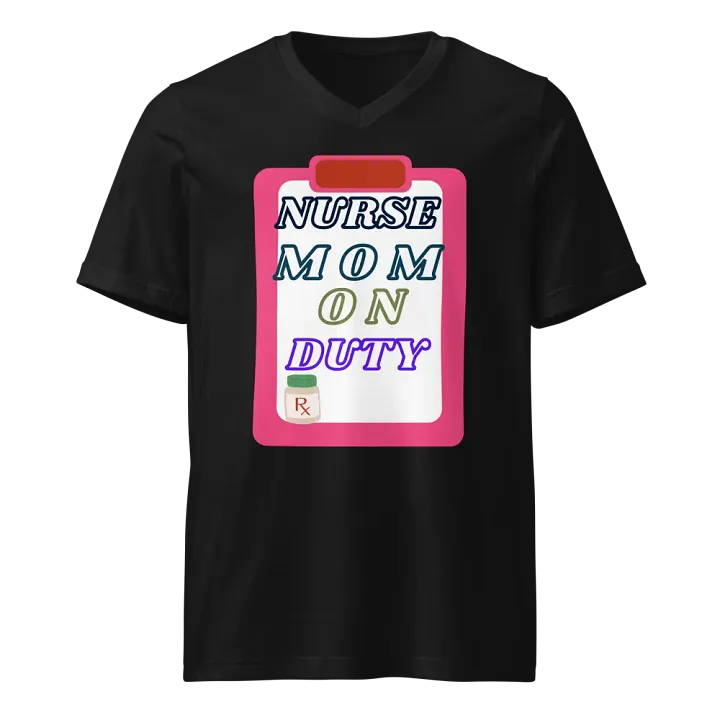 Nurse Mom On Duty V-Neck Tee product image (1)