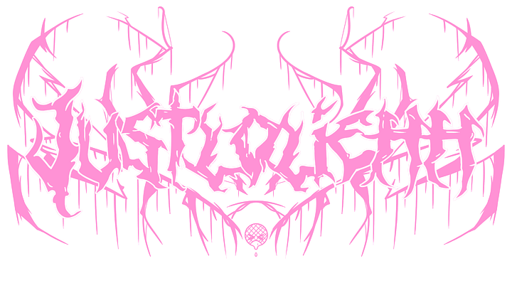 Justloliehh metal logo Pink n White TSHIRT product image (2)