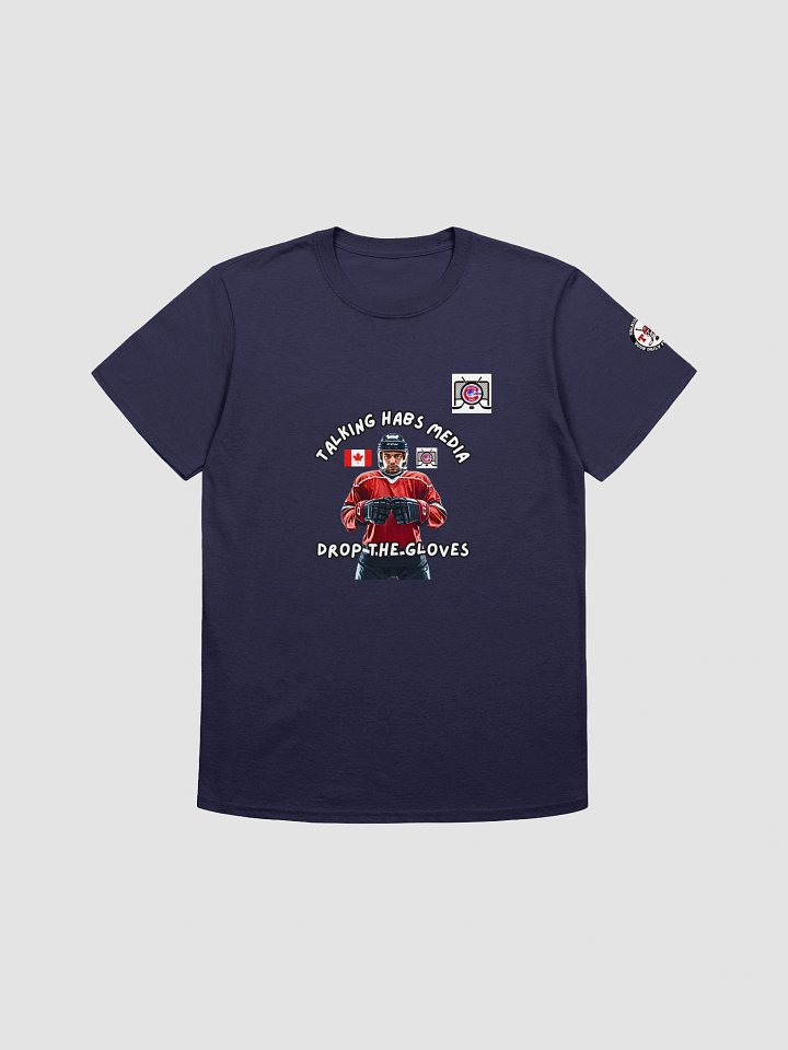 Talking Habs Drop the Gloves Black Design T-Shirt product image (1)