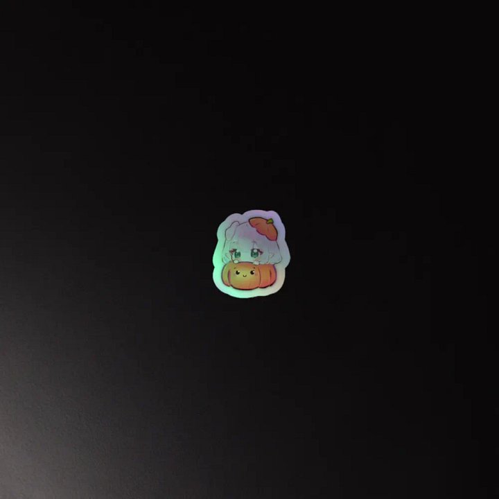 Nemxi's Pumpkin Peeker Holographic Sticker product image (2)