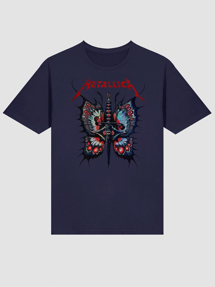 Metallica T-Shirt - Moth Into Flame Gothic Butterfly Dagger product image (2)