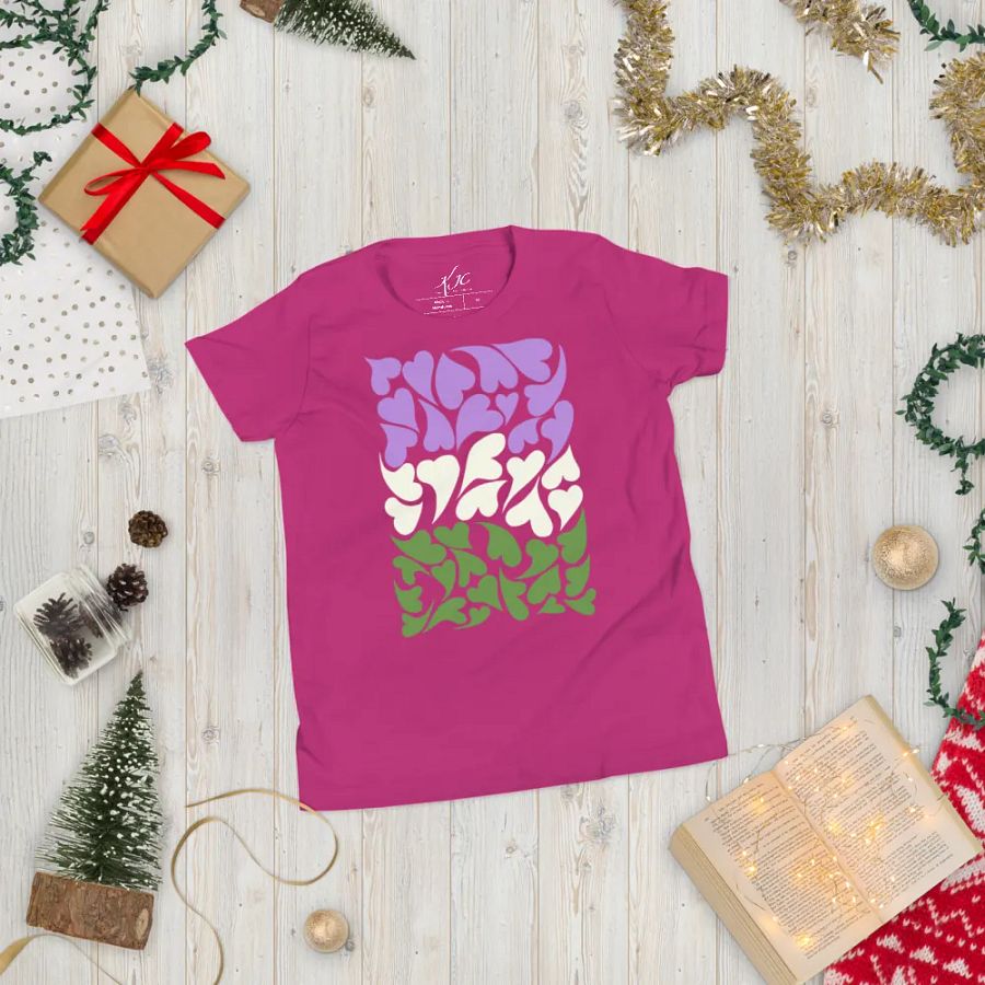 Nestled PRIDE Genderqueer T-shirt (Youth) product image (21)