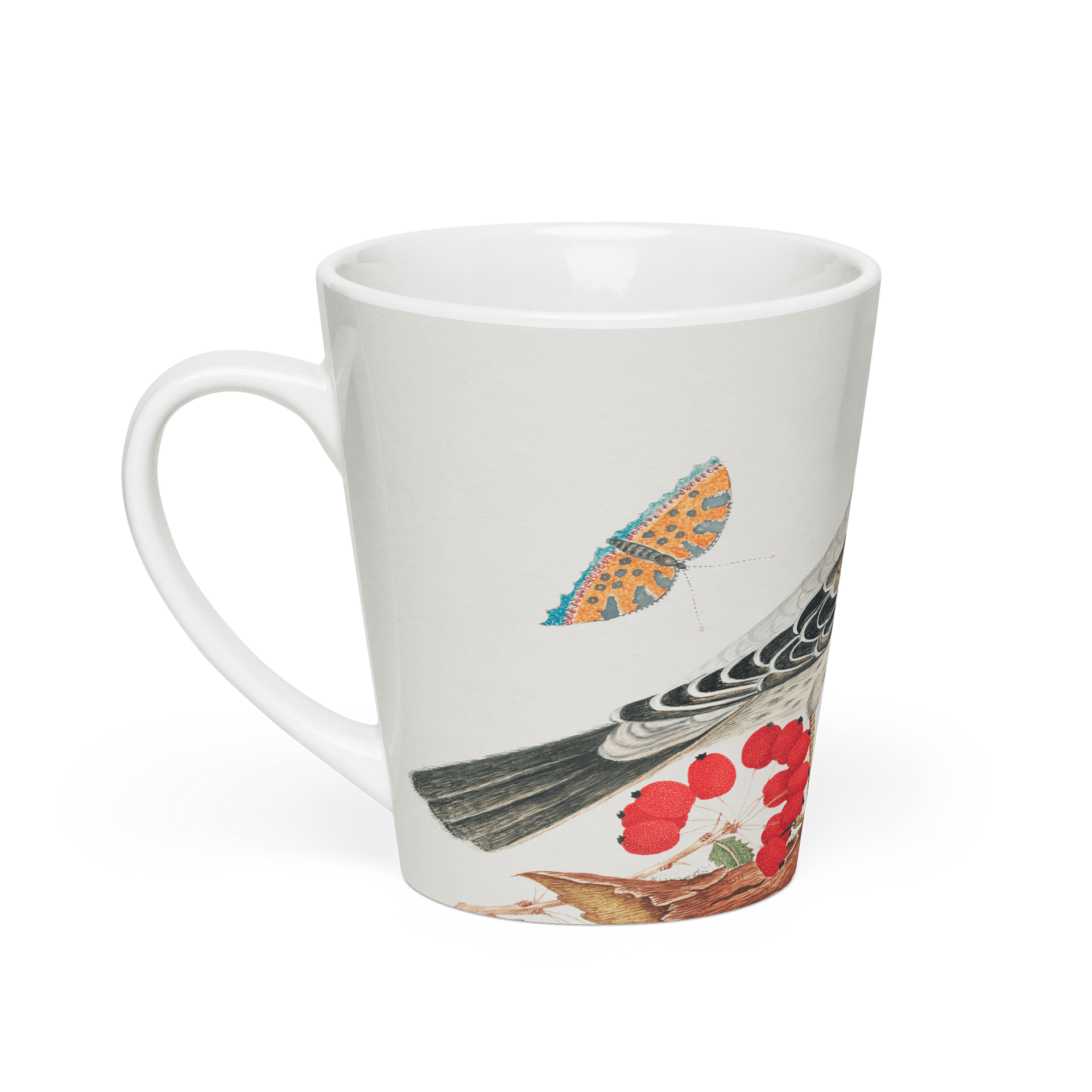Vintage Bird and Berries Latte Mug product image (1)