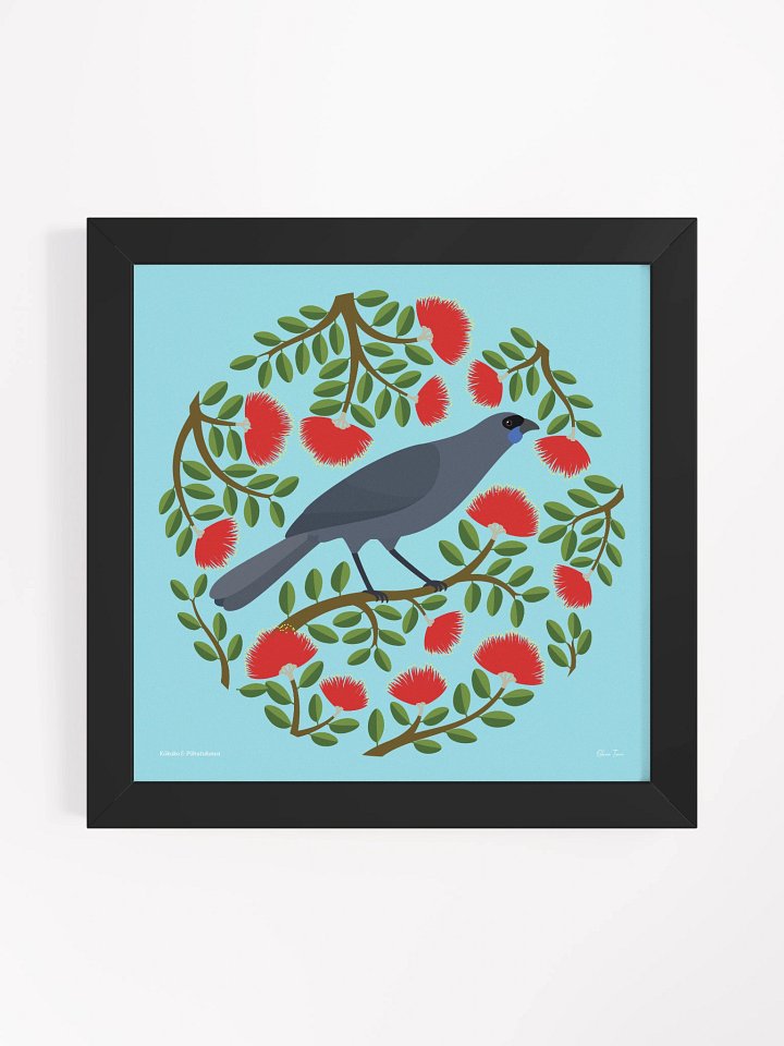 Kōkako in Pōhutukawa Framed Wall Art product image (4)