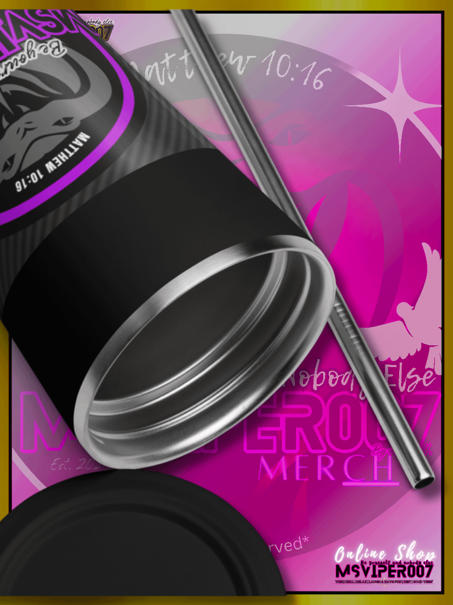 Tumbler - "MsViper_007™ Brand [purple/blk] - Support&Sport" Insulated Tumbler with a Straw By Anna H. product image (9)
