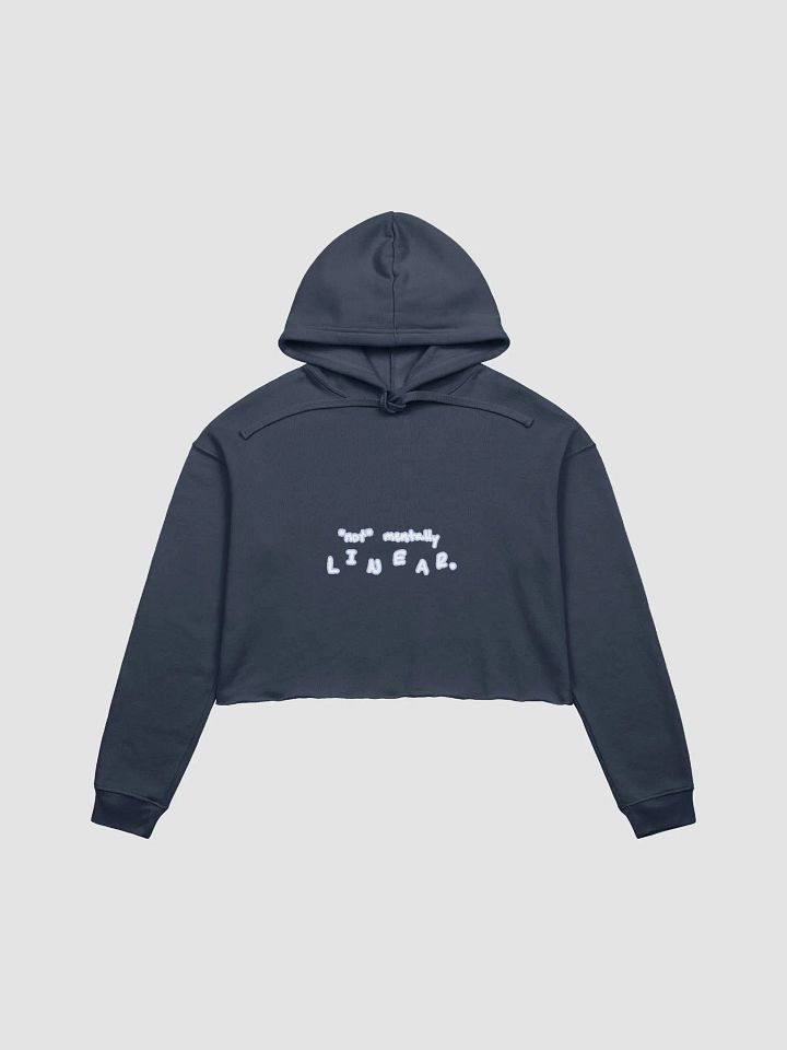 *not* mentally linear (lined design, #BDCAEF) fleece cropped hoodie product image (18)