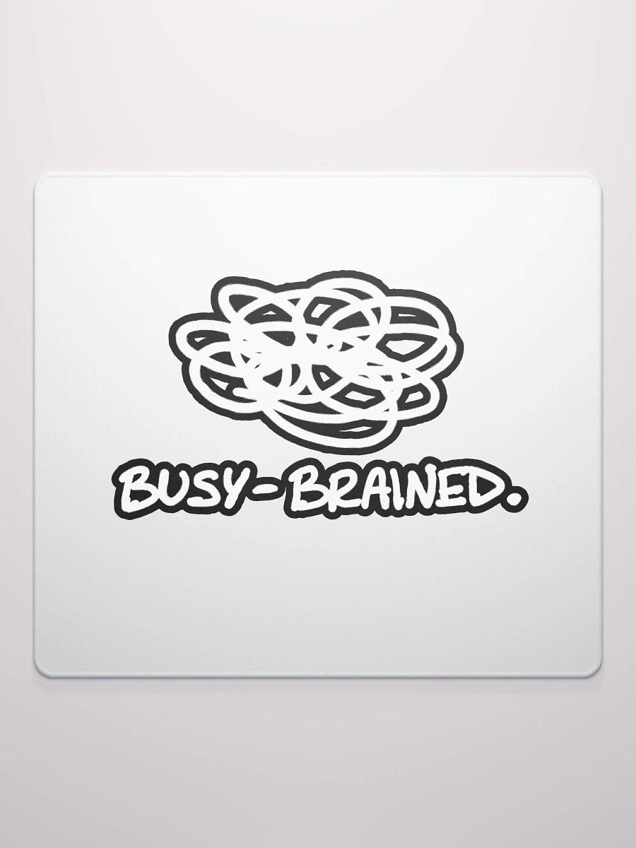 BUSY-BRAINED lined design, #763D7D) mouse pad product image (2)