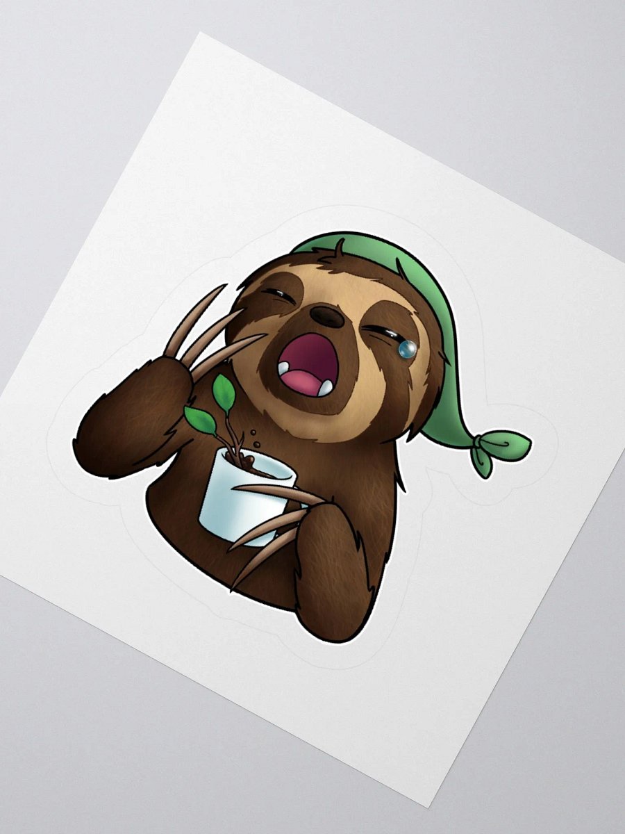 Yawning Sloth Kiss-Cut Sticker product image (3)