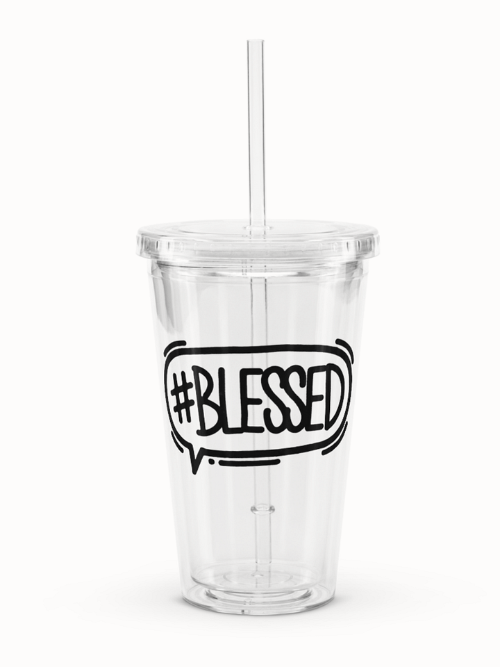 #Blessed clear cup product image (1)