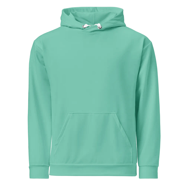 Plain Light Pastel Green Light Summer Unisex Recycled Polyester Heavyweight Premium Hoodie by Treasure Pie product image (1)