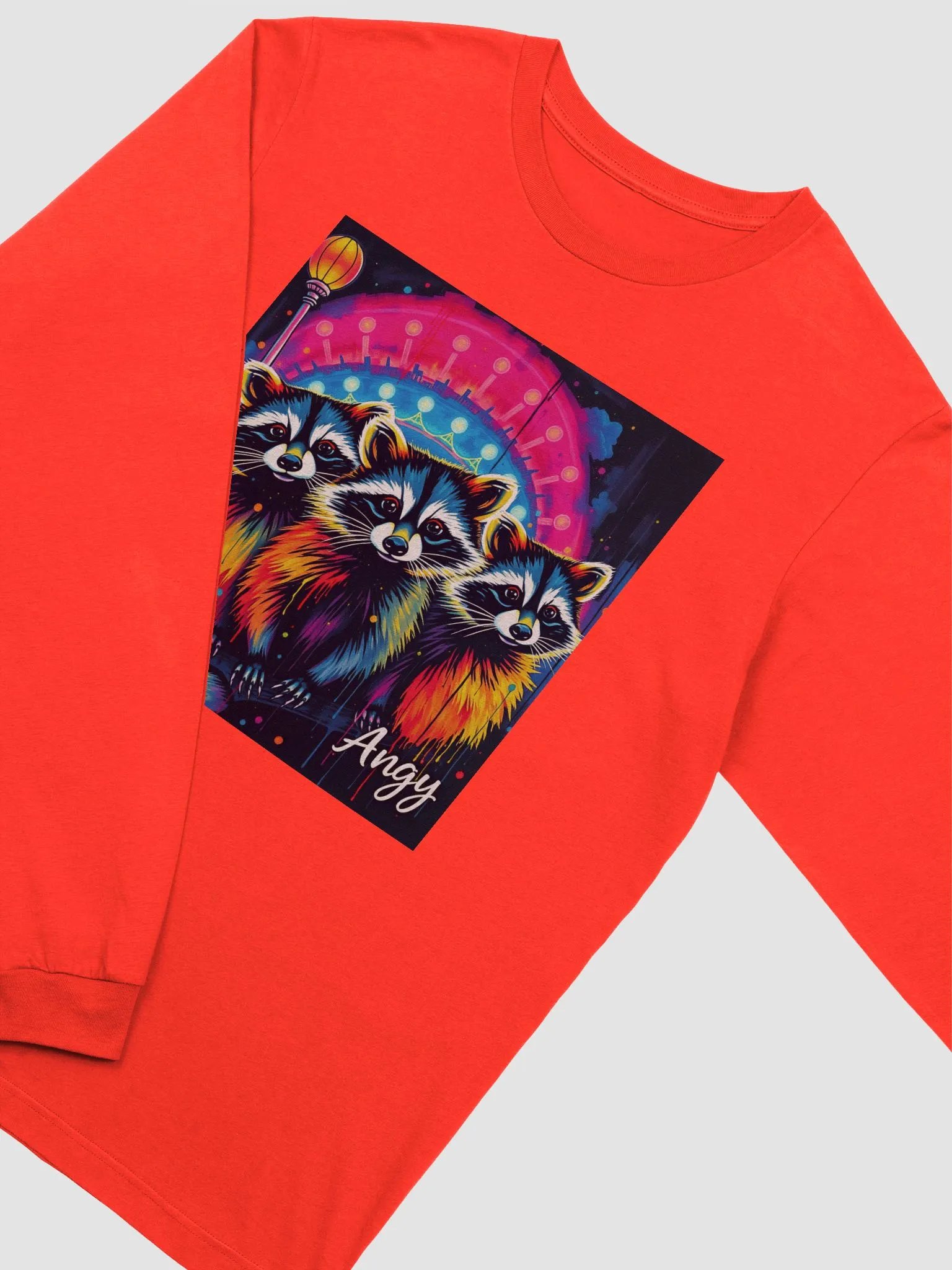 City Kitties- baby raccoon Trio Long Sleeve Tee product image (3)