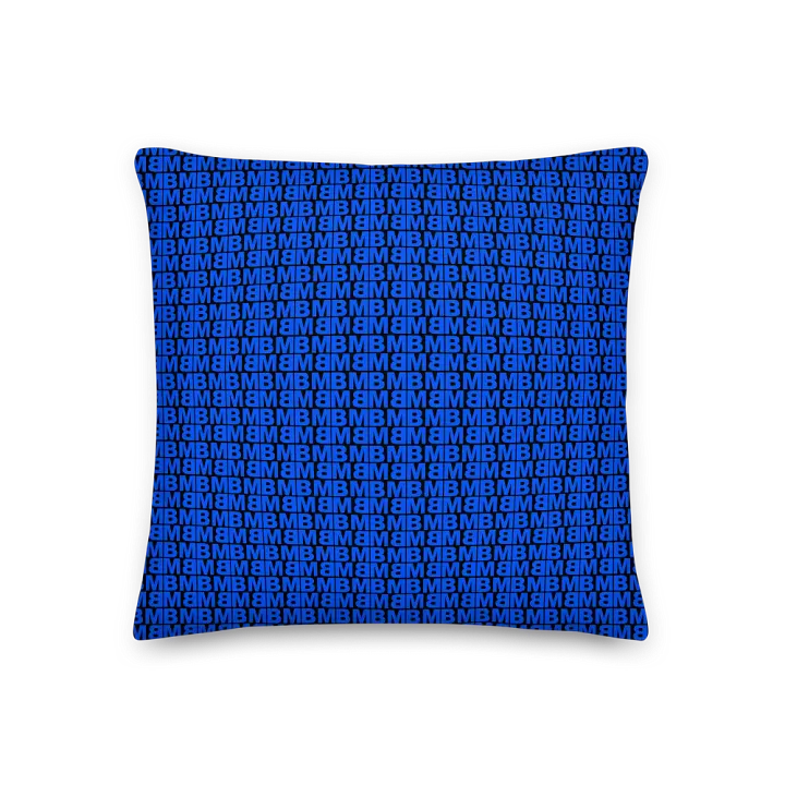 Blue Man Fans Hand Print Throw Pillow product image (3)