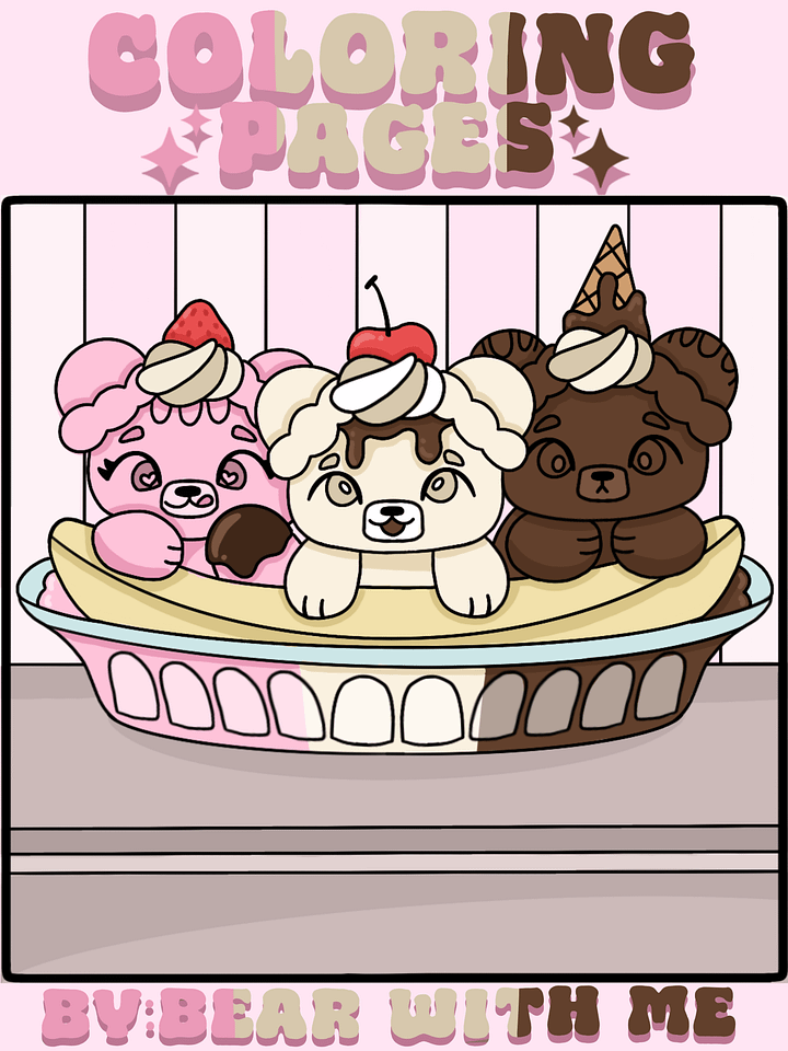 Ice Cream characters coloring pages product image (1)