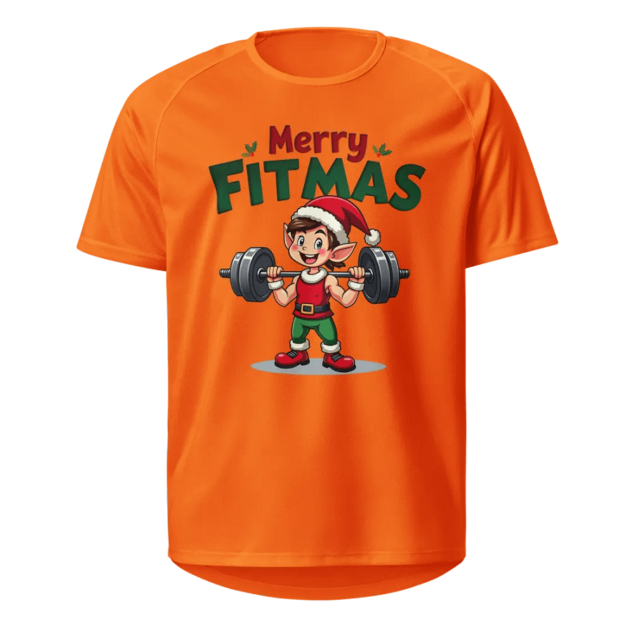 Merry Fitmas Elf Unisex Sports Jersey product image (1)