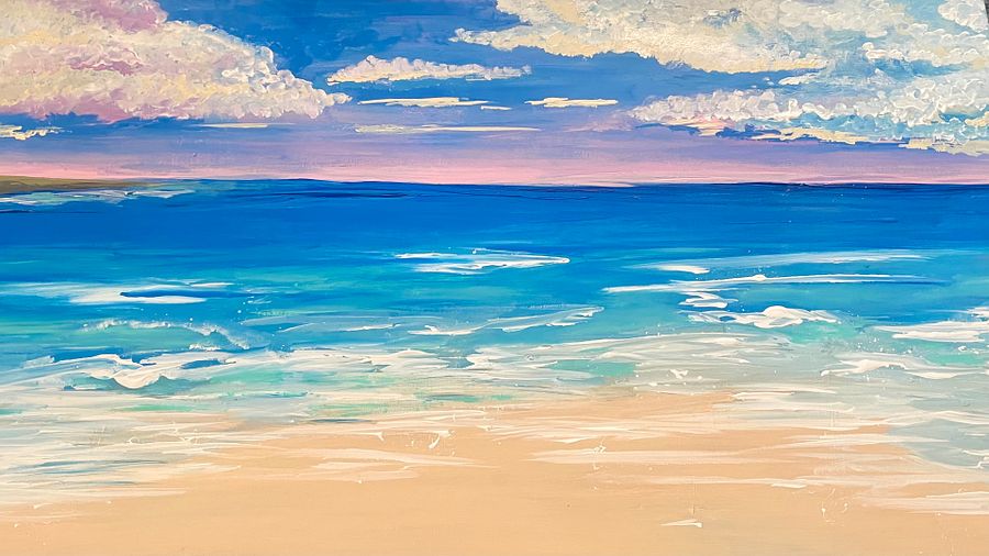 Computer wallpaper -Painted Beach Wallpaper - 1 - 1920 X 1080 product image (1)