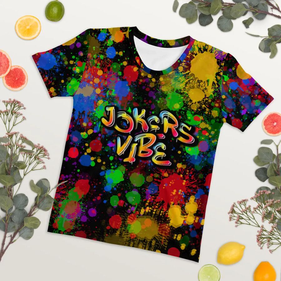 JokersVibe Graffiti Style Neck T-Shirt product image (4)