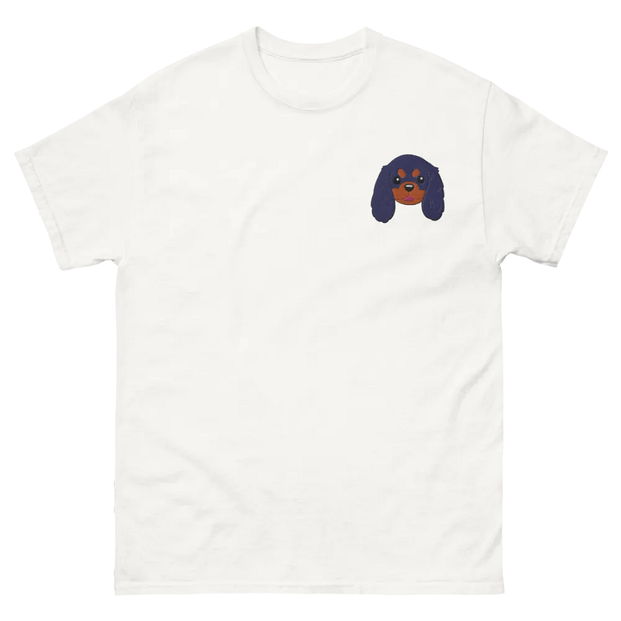 Playful Cavalier King Charles Spaniel Pup Embroidered Tee product image (1)