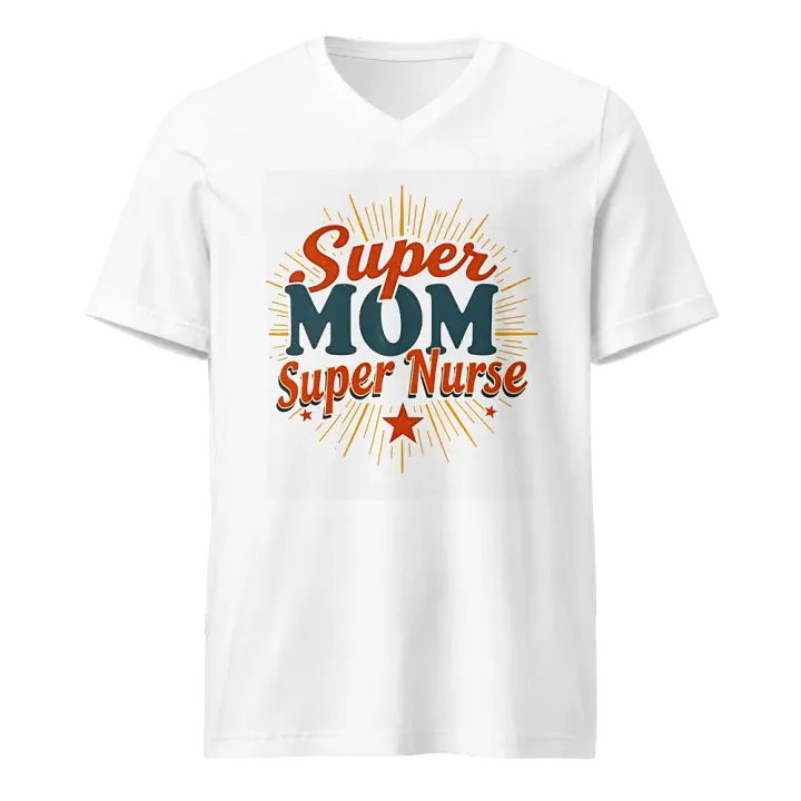 Super MOM, Super Nurse V-Neck Tee product image (1)