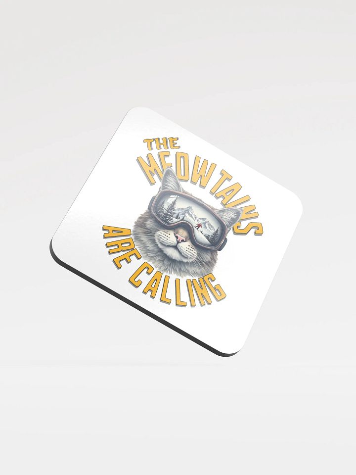 The Meowtain Are Calling Cat Skiing Goggles Coaster Set product image (2)