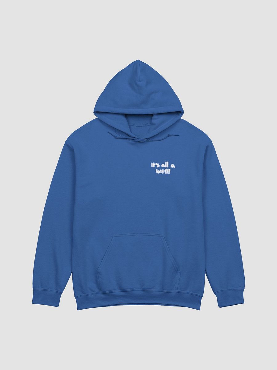 “It’s all a bit!!!” (sm. lined design, #BDCAEF) classic hoodie product image (68)