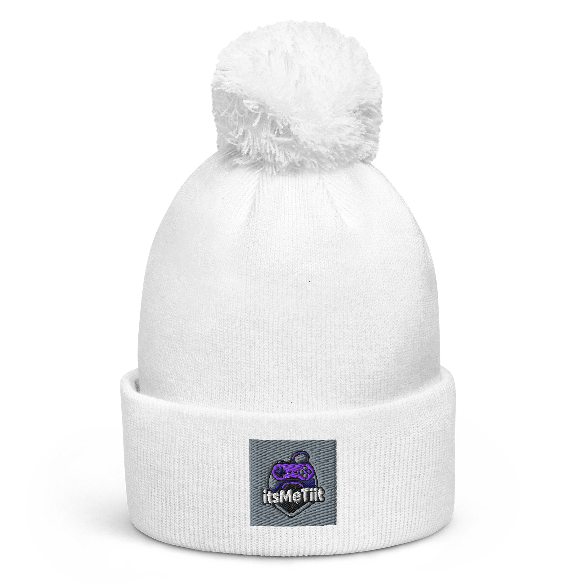 itsMeTiit Purple Gaming Controller Pom-Pom Beanie product image (1)