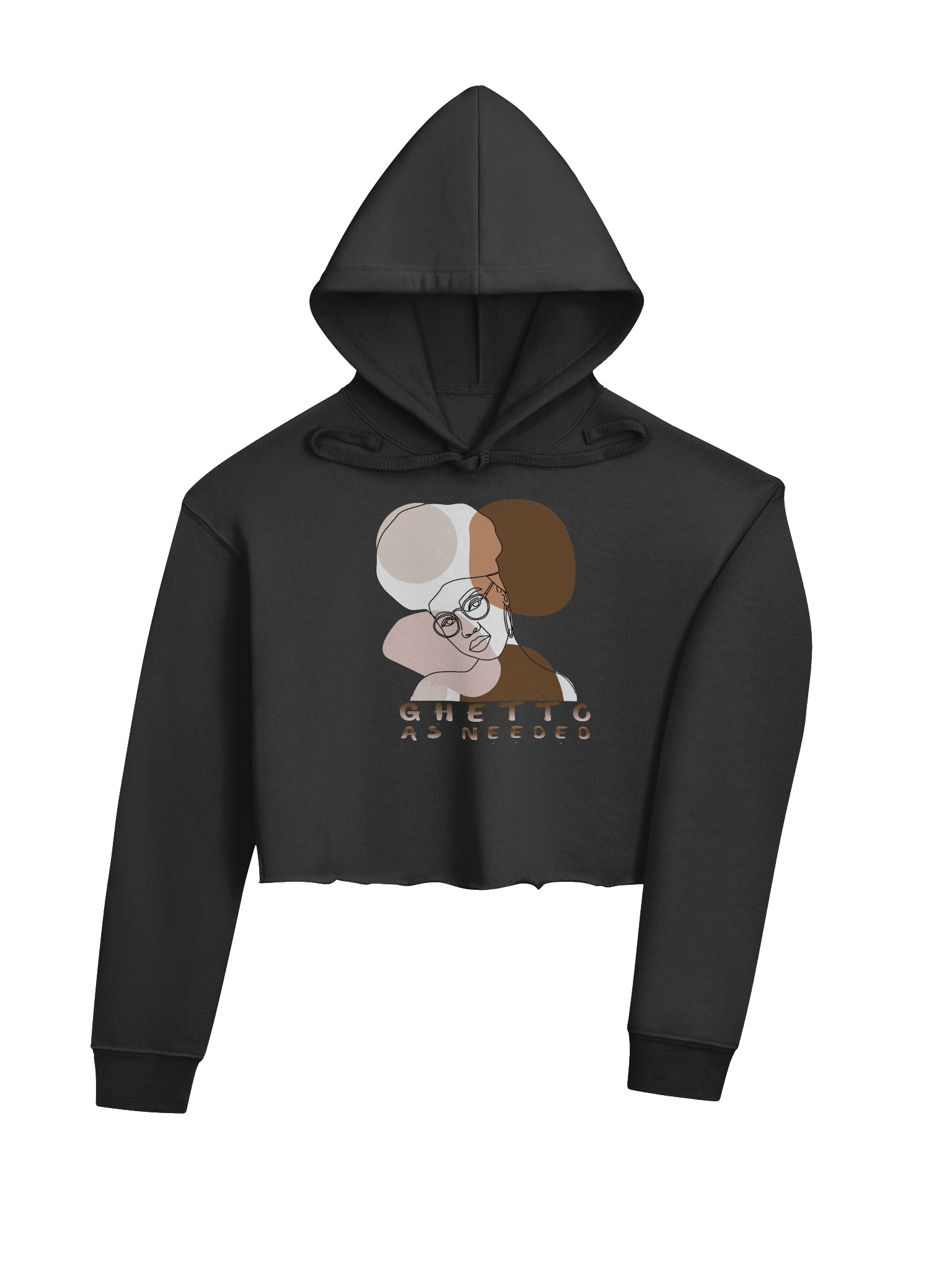"Ghetto as Needed" Cropped Hoodie – Stylish Streetwear for Confident Women product image (6)